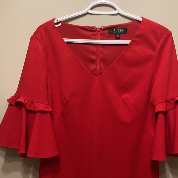 Red Ralph Lauren business dress. Size 8. - Picture 2 of 3